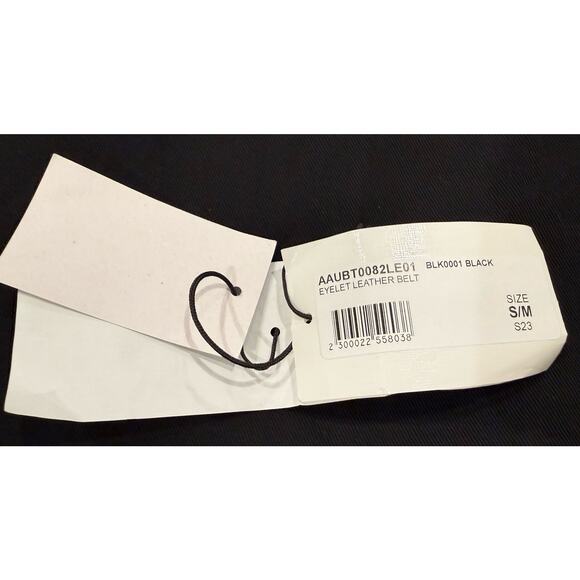 1017 ALYX 9SM Eyelet Leather Belt (Black, S/M) - Picture 5 of 5